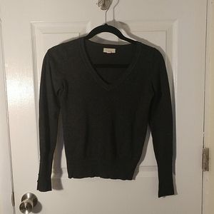Dark Gray V-Neck Sweater